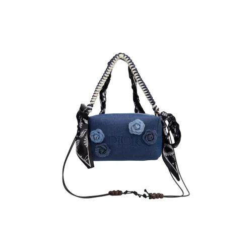 DIOR Деним Косметичка Маленькая Женская Синяя