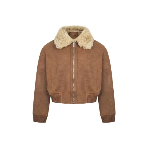 GBXM Коричневый Женские пуховики