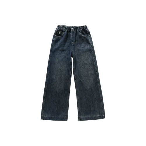 Marcolor Синие Серые Штаны с Флисовой Подкладкой Школьные Джинсы