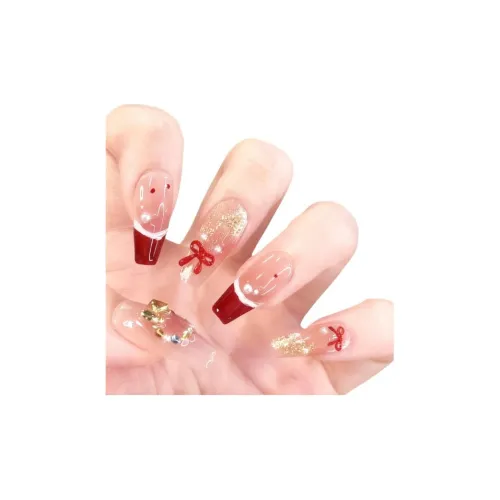 Oeny Ручной Рождество Венок Жемчужный Снег Сцена Бант Красный Французский Мягкий Длинный Смешанный Цвет Jump Цвет