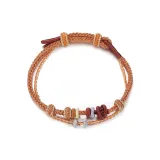 Персик, двухслойный, плетеная веревка - коричневый