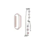 Розовое сердечко, жемчужный, двойная цепочка, звездный свет, одиночная сторона, ромб, чехол для часов