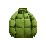 Зеленый хлопковый пуховик