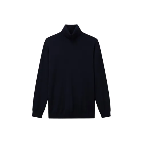Unica Homme [Темно-синий] Водолазка Мужской Трикотаж