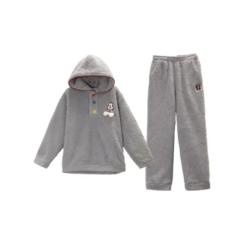 GUKOO x Disney Mickey Пижамный комплект Мужской Небесно-серый