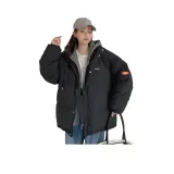 Черный хлопковый пуховик