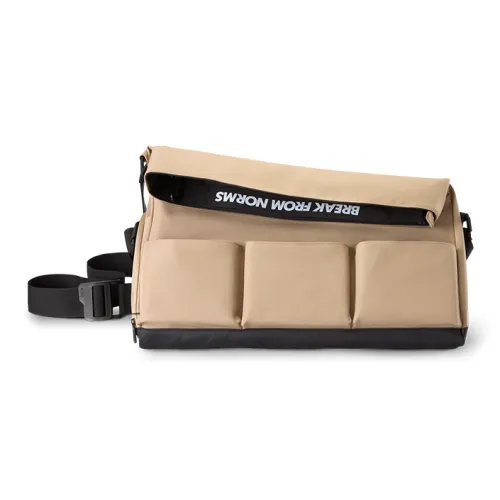 0592 Oxford Crossbody Bag Small Unisex Khaki Black