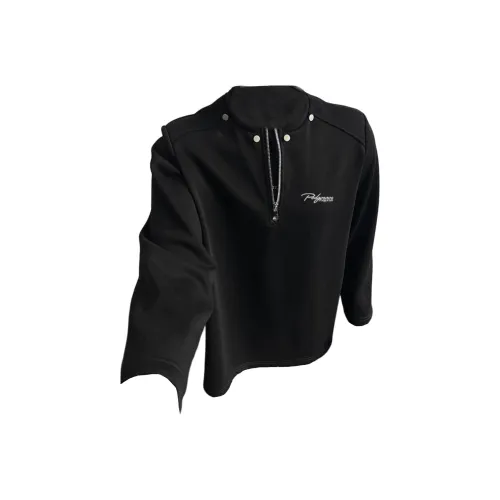 PODGORNOI Черный с съемным металлическим логотипом Мужская футболка