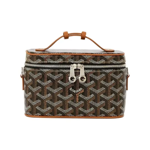 GOYARD Muse Холст Косметичка Мини Женская Черная Коричневая