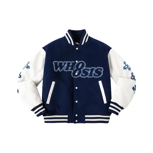 WHOOSIS Pengshui Miao Embroidery Темно-синий Синий Унисекс Бейсбольные Джерси