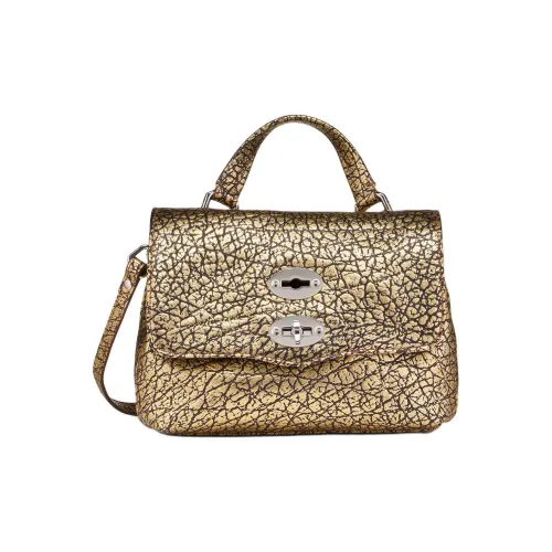 Zanellato Postina Сумка из коровьей кожи с хлопком женская золотая