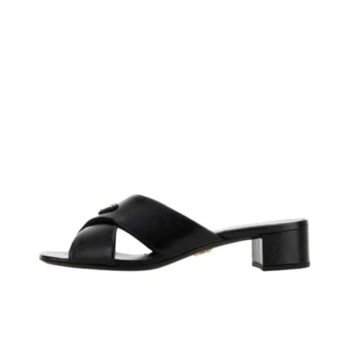 PRADA Rubber Slide Тапочки 3,5 см Женские Черные