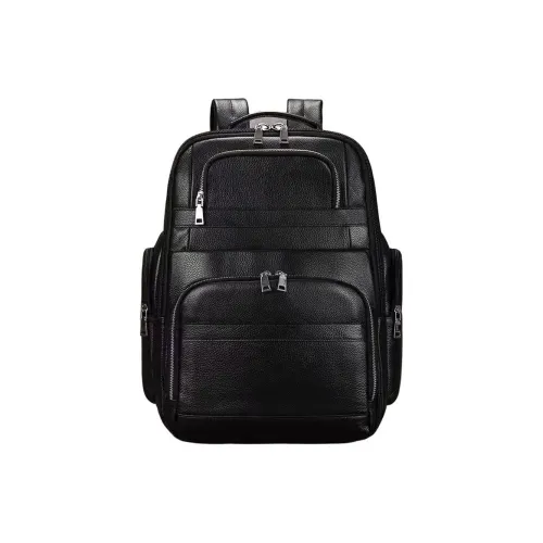 KONADCT Рюкзак из коровьей кожи стандартный унисекс черный