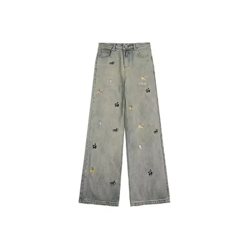 VNHP Blue Unisex Jeans VNHP Синий Унисекс Джинсы