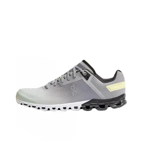 On Cloudflow Шокабойеры Противоскользящий Низкий Топ Марафон Беговые кроссовки Мужские Серый
