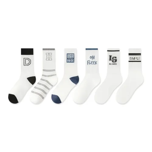 MULONGSHIJIA 5 пар 5 смешанных цветов Комбинация Мужские носки MID до икры