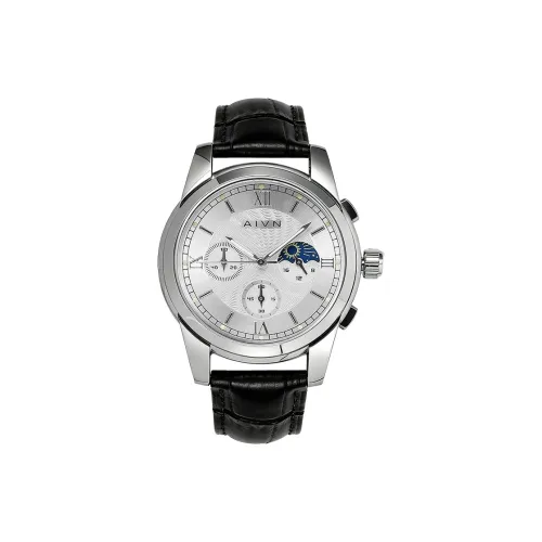 AIVN Кварцевый механизм натуральная кожа ремень мужские часы многоцветный циферблат