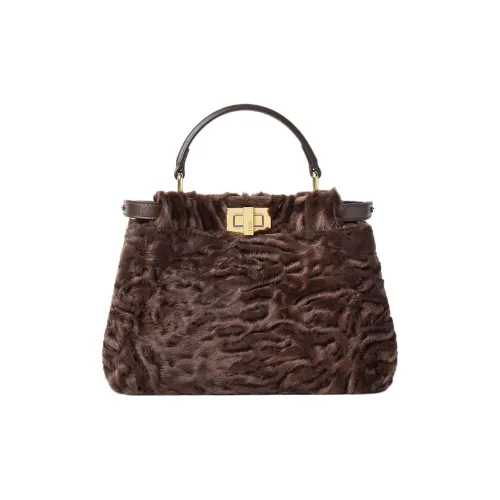 FENDI Peekaboo SWA Carafer Сумка Мини Женская Коричневая