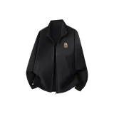 [Двусторонний бархат кардиган куртка] Черный (TB Prayer Prayer грудь ярлык)