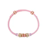 Браслет "Конфетный цвет" с персиковым цветением - Светло-розовый
