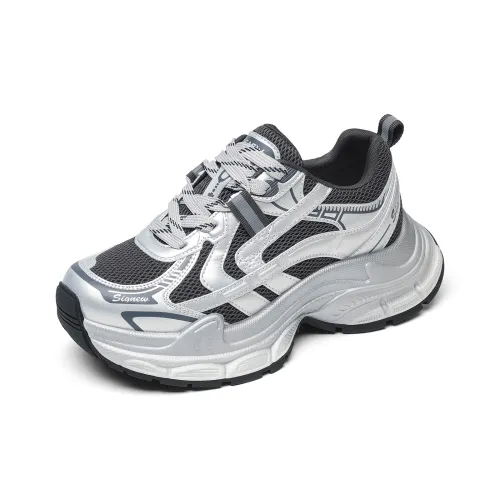 XINNUO Амортизация устойчивость к истиранию дышащий низкий топ кроссовки с толстой подошвой женские