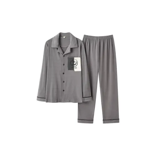 MENGLUAN Серый Мужской Пижамный Комплект