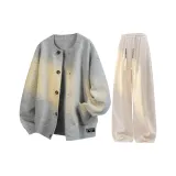 Белый, серый + бежевый, абрикос, с флисовой подкладкой