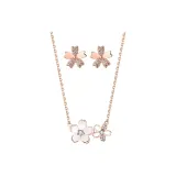 Вишневый цветок Dance Rose Gold (Ожерелье + Серьги-гвоздики)