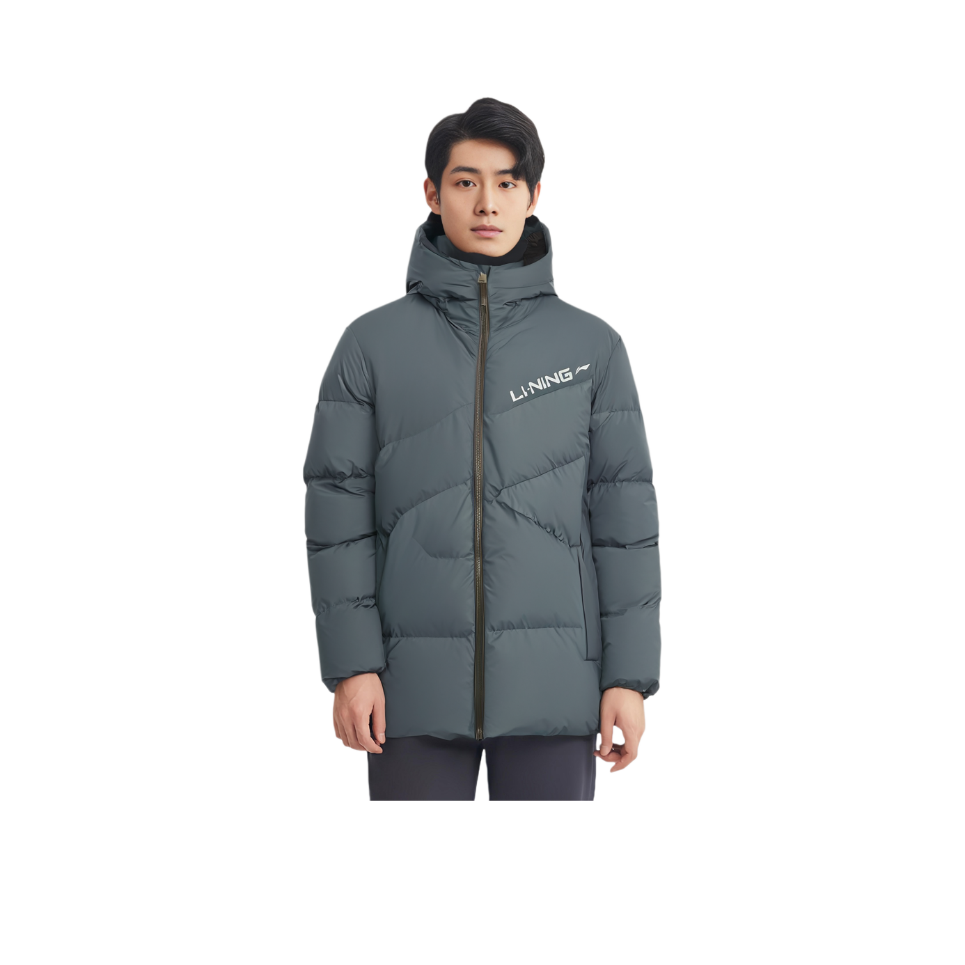 Li NING Мужской пуховик темно-синий