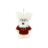 Белый щенячий пес