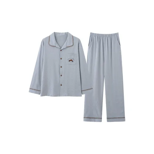 MAKEGONGZHU WZT95854 Пара Мужской Мужской Пижамные комплекты