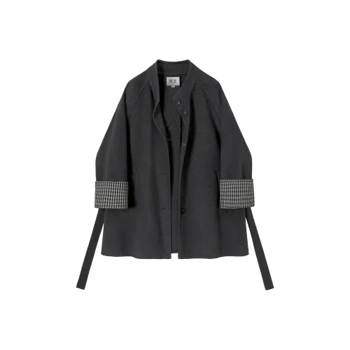 TOUCH Черный Серый Цвет Женский Пальто