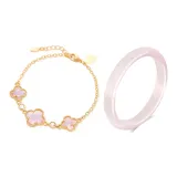 Четырехлистный клевер, одежда, наборы [золотистый, розовый]