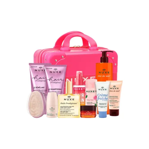 Nuxe Розовый Чемодан Коробка Наборы шампунь и кондиционер Увлажняет и Увлажняет Десять Двух Компонентный Набор