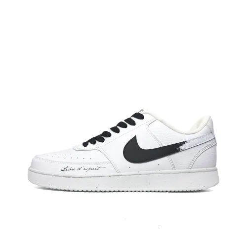 Nike Court Vision 1 Vintage Classic HAND DRAWN Аbrasion Resistant Низкие Скейтбординг Кроссовки Мужские Черно-Белые