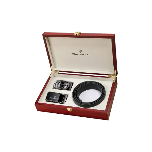 Maserati Коровья кожа Формальная одежда Деловой повседневный стиль Ремень Мужской Металлический 3,5 см Роскошный предмет