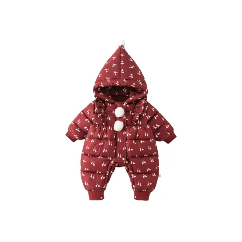 XiaoJinBu Бургунди Малыш Комбинезоны Ползунки