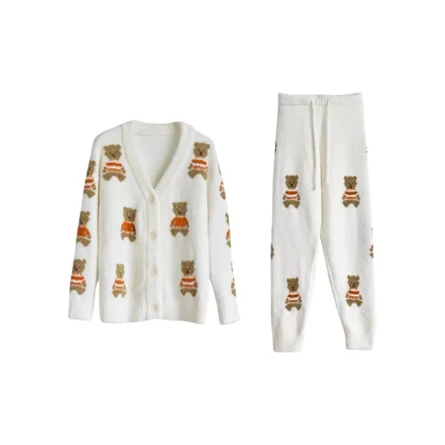 WANANNI Экрю Женские Пижамные Комплекты