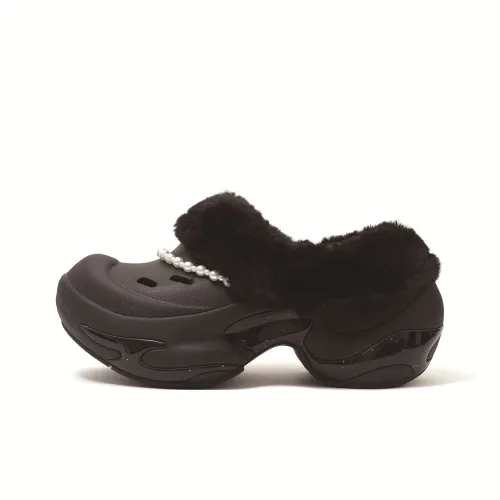 ANTA SNEAKERVERSE Флисовые домашние тапочки для женщин базовый дизайн черный