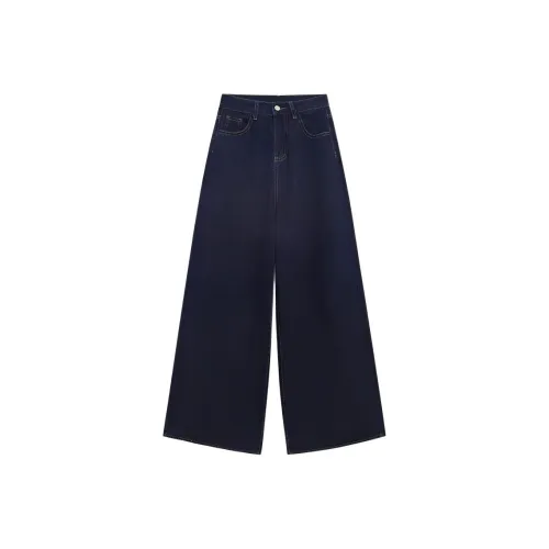 ONENINE34PM Темно-синий женский джинсы