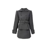 Высококачественный серый комплект (топ + юбка)