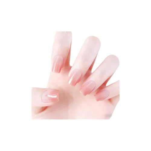 Miss Candy Handcrafted False Nail Миндаль Трапеция Нюдовый Розовый Градиентный Кошачий глаз Телесный