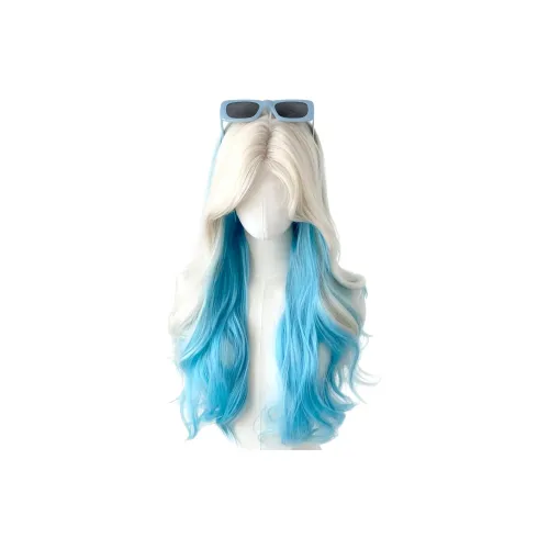 YOSEE Белый золотой синий градиентный набор париков летний праздник