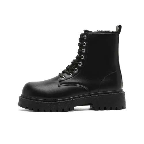 QINBU Боковая молния С флисовой подкладкой Мартинсы Термический Износостойкий Водонепроницаемый Противоскользящий