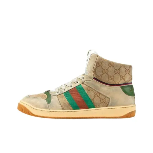 GUCCI Screener Потертый Обувь Стильный Скейтбординг Мужской Коричневый Потертый Стиль