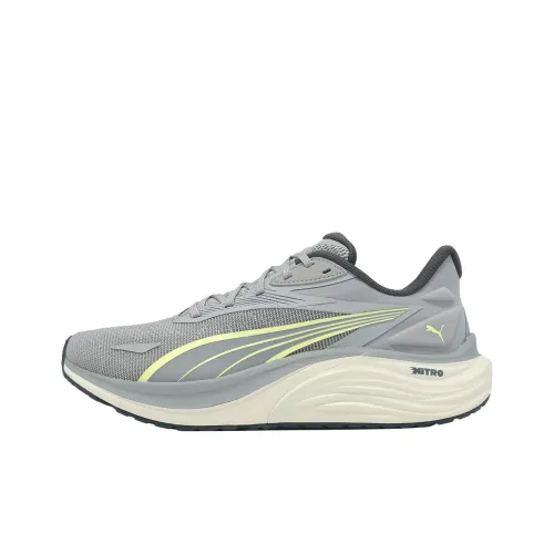 PUMA Electrify Nitro 4 Устойчивые к истиранию Дышащие Беговые кроссовки Унисекс Серые