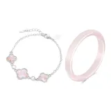 Четырехлистный клевер, одежда, наборы [серебристо-розовый]