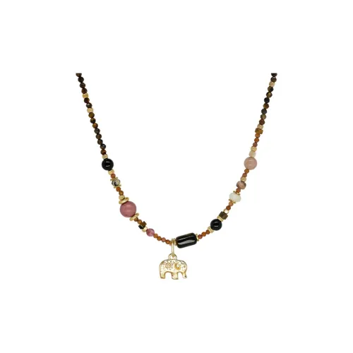 LAZY CIRCLES Ожерелье с камнем "Тигровый глаз" Женское