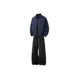 Темно-синий синий куртка + черные брюки для работы