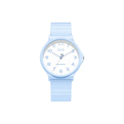 Zgo Sanrio Yugui Dog Электронный Механизм Резиновый Ремешок Часы Женские Белый Циферблат